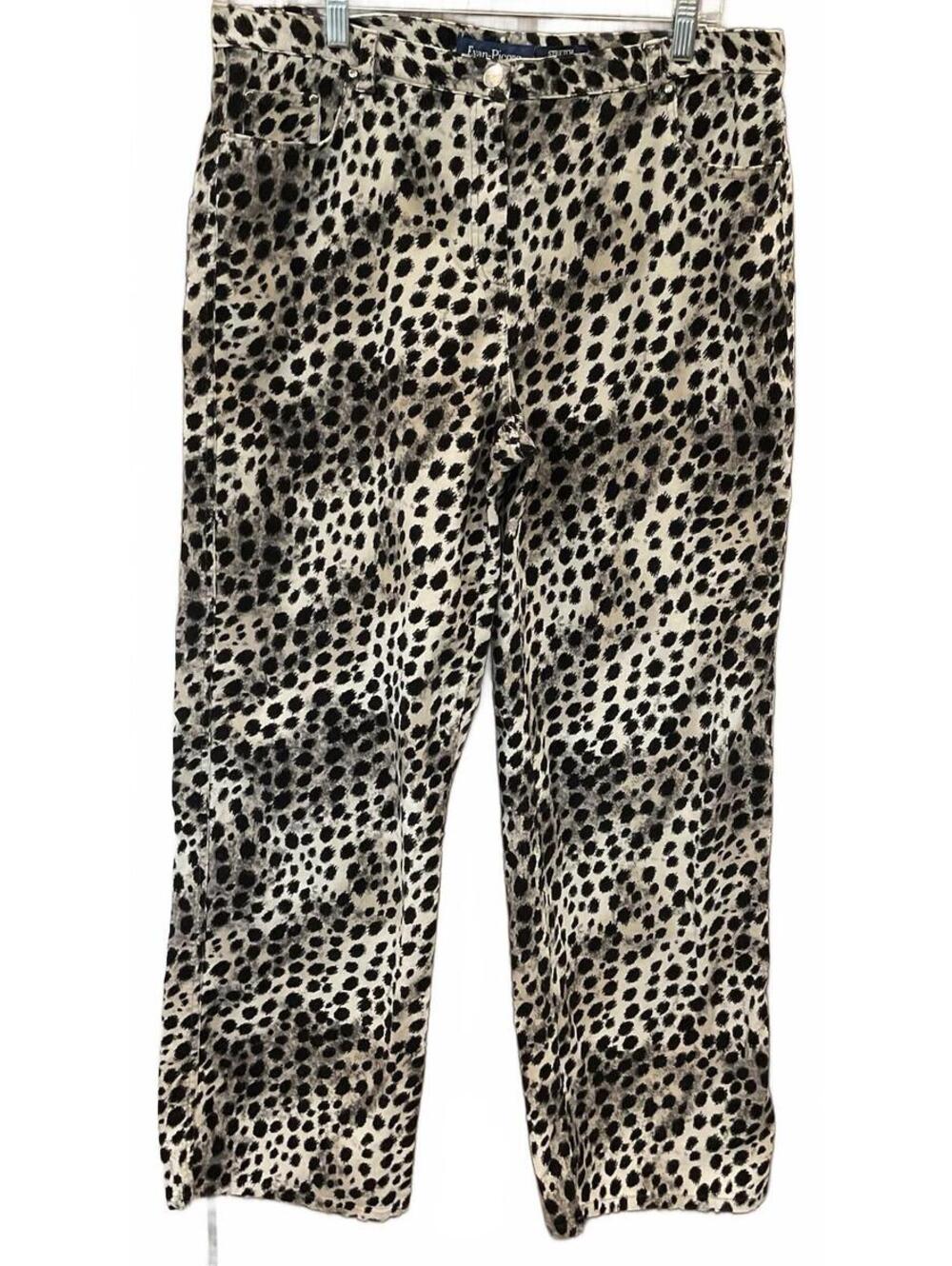 Evan -picone Stretch Womens Animal Print Corduroy Pants Size 18